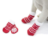 Christmas Snowflake Shape Non-Slip Knit Dog Socks