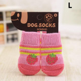 4 Pcs Non-Slip Soft Warm Breathable Dog Socks