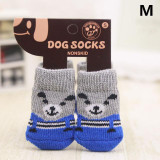 4 Pcs Non-Slip Soft Warm Breathable Dog Socks
