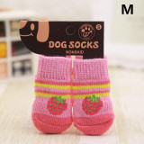 4 Pcs Non-Slip Soft Warm Breathable Dog Socks