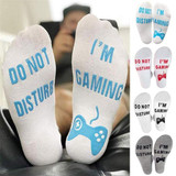 Unisex Do Not Disturb Gaming Letter Printed Socks