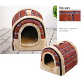 Foldable Soft Warm Sponge Cave Cute Puppy Beds