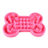 Dog Bowl Healthy Soft Rubber Slow Food Feeder