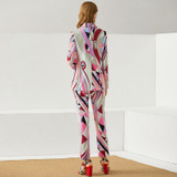 Geometric Print Pant and Suit Set