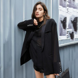 Split Mesh Loose Fit Blazer