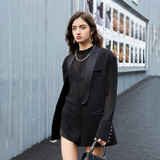Split Mesh Loose Fit Blazer