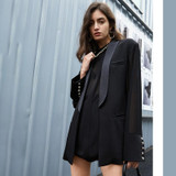 Split Mesh Loose Fit Blazer