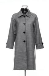 Asymmetric Spliced Feather Lapel Coat