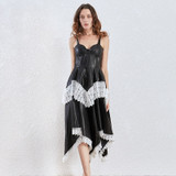 SHAI ruffled faux leather dress