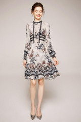 ROWENA Silk printed dress