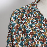 Lantern-sleeve V-Neck crop top in colors