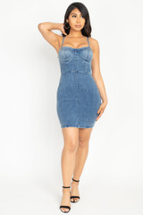 Acid Wash Denim Mini Dress