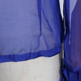 Ruffled bow mesh blouse in colors