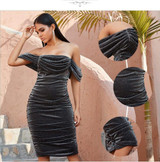 SILVANA Off Shoulder Ruched Sheath Dress SILVANA Off Shoulder Ruched Sheath Dress