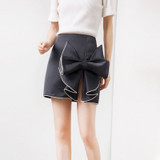 Blingy bow mini skirt
