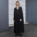 Double-breasted lapel collar cloak