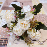 Peony DIY Party Decoration Vintage Silk Artificial Flowers Small Rose Wedding Fake Flowers Festival Supplies Home Decor Bouquet