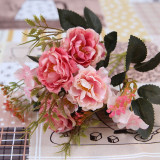 Peony DIY Party Decoration Vintage Silk Artificial Flowers Small Rose Wedding Fake Flowers Festival Supplies Home Decor Bouquet