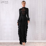 Maxi Women Ruffles Bodycon Dress