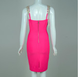 Diamonds Sparkly Tassel Rose Bodycon Dress