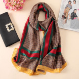 Spring  Luxury Silk Scarf For Women Geometric Print Bandana New Fashion Scarves Female Beach Towel Winter Shawl and Wrap Hijab Spring  Luxury Silk Scarf For Women Geometric Print Bandana New Fashion Scarves Female Beach Towel Winter Shawl and Wrap Hijab