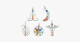 Chakras Natural Stone Pendant Charms