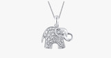 Diamond Accent Elephant Pendant