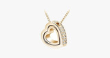 Double Heart Pendant - Yellow Gold