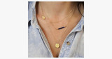 Double Chain Blue Bead Necklace