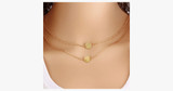 Double Layer Round Pendant Necklace