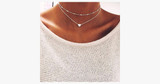 Double Layers Chain Heart Necklace