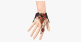 Fire Ruby Ring-to-Wrist Bracelet