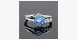 Flower Fire Opal Ring