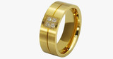 Gold Titanium Steel Band Ring
