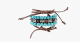 Hamsa Four Rope Turquoise Bracelet