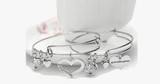 Grandmother Granddaughter Charms Bangle Set