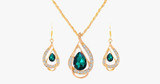 Green Emerald Pendant Set