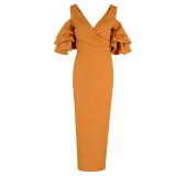 Adyce New Summer Women Club Dress Vestidos Verano 2019 Celebrity Party Dress Yellow Red Ruffle Butterfly Short Sleeve Midi Dress Adyce New Summer Women Club Dress Vestidos Verano 2019 Celebrity Party Dress Yellow Red Ruffle Butterfly Short Sleeve Midi Dress