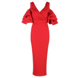 Adyce New Summer Women Club Dress Vestidos Verano 2019 Celebrity Party Dress Yellow Red Ruffle Butterfly Short Sleeve Midi Dress Adyce New Summer Women Club Dress Vestidos Verano 2019 Celebrity Party Dress Yellow Red Ruffle Butterfly Short Sleeve Midi Dress