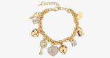 Heart Beetle Charm Bracelet