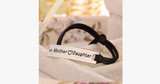 Mother Love Daughter Leather Strap Bracelet