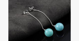 Turquoise Ball Drop Earrings