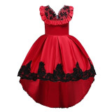 2018 Summer Flower Girls Dress For Wedding And Party Infant Princess Girl Dresses Toddler Costume Baby Kids Girls Clothes