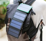 Get Energy From Sunlight with Fordable Dual USB 4-Panel Solar Power Bank & Charger