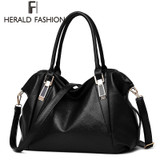 Herald Fashion Designer Women Handbag Female PU Leather Bags Handbags Ladies Portable Shoulder Bag Office Ladies Hobos Bag Totes