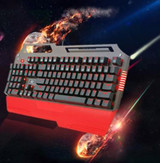 Waterproof Mechanical Keyboard with Dynamic Red Underglow - Play and Wash as Normal