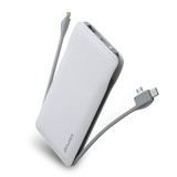 10000mAh Power Bank That Hides Charging Cables - Bring One and Charge All