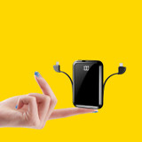 8000mAh Thinner & Lighter Than Ever Power Bank with Concealable Cables