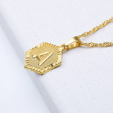 Hexagon A-Z Initial Necklace