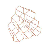 Metallic Honeycomb Wine Rack